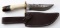 DAMASCUS STEEL SKINNER KNIFE STAG HORN BRASS GRIP