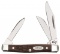 CASE XX SMALL 3 BLADE STOCKMAN BROWN HANDLE KNIFE