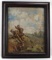 FRAMED OIL ON BOARD IMPRESSIONISTIC WWI SOLDIERS