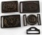 LOT OF 4 CONFEDERATE US MILITARY BELT BUCKLES