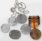 WWI US ARMY ID DOG TAG LOT OF FIVE & VICTORY MEDAL