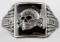 WWII GERMAN THIRD REICH SS TOTENKOPF SILVER RING