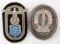 WWII GERMAN THIRD REICH NSKK & SA PLAQUE LOT OF 2