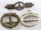 WWI WWII GERMAN NAVAL U-BOAT BADGE LOT OF THREE