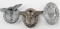 WWII GERMAN THIRD REICH LUFTWAFFE BADGE LOT OF 3