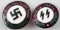 WWII GERMAN SS & NSDAP PARTY BADGE LOT OF 2