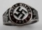 WWII GERMAN THIRD REICH 1933 HITLER SILVER RING