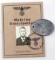 WWII GERMAN THIRD REICH GESTAPO AUSWEIS & ID BADGE