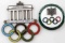 WWII GERMAN 1936 OLYMPIC GAMES BADGE LOT OF 2