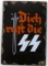 WWII GERMAN THIRD REICH SS PROPAGANDA SIGN