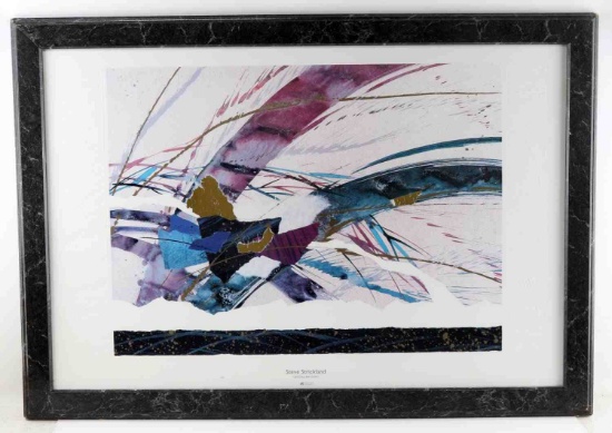 FRAMED STEVE STRICKLAND ABSTRACT PRINT