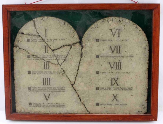 HEAVY STONE REPLICA OF THE 10 COMMANDMENTS TABLET
