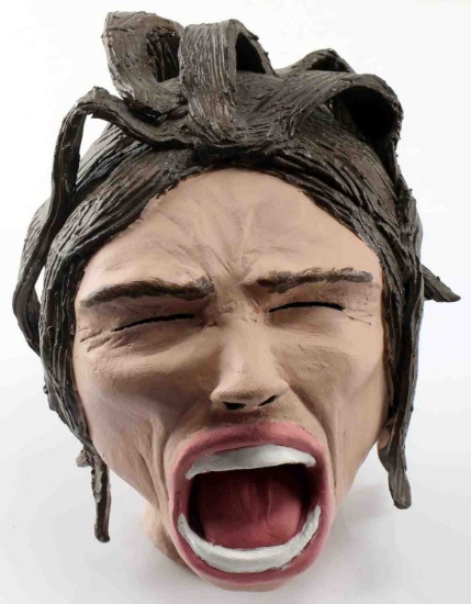 PLASTER SCULPTURE DEPICTING STEVEN TYLER