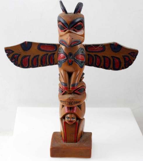 1965 DATED AND SIGNED ALASKA NATIVE TOTEM POLE