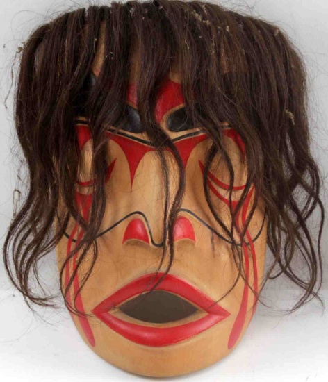 PACIFIC NORTHWEST NATIVE AMERICAN PAINTED MASK