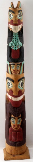 PACIFIC NORTHWEST NATIVE AMERICAN TOTEM POLE