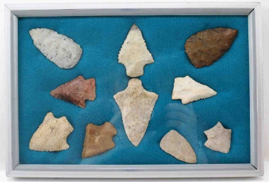 FRAME OF FLORIDA SEWAUNEE RIVER FOUND ARROWHEADS