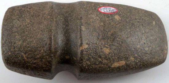 NATIVE AMERICAN LARGE GROOVED AX GRANITE