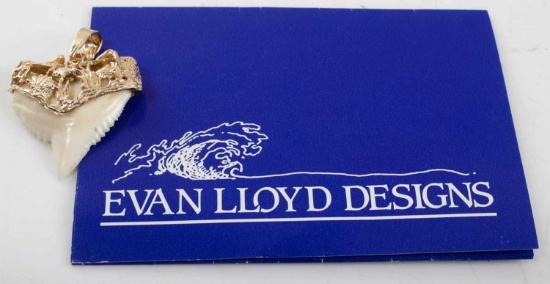 14K GOLD CAPPED SHARKS TOOTH PENDANT EVAN LLOYD