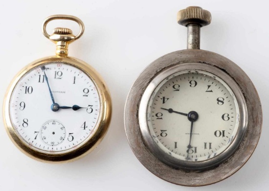 VINTAGE WALTHAM POCKET WATCH CAR CLOCK LOT