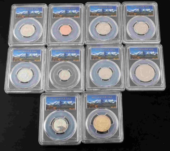PCGS GRADE SP70 2017-S ENHANCED UNC SET OF 10 COIN
