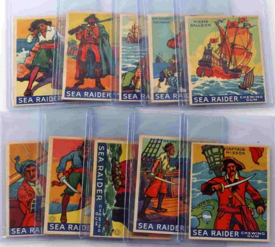 1933 R124 SEA RAIDER CHEWING GUM CARD LOT OF TEN
