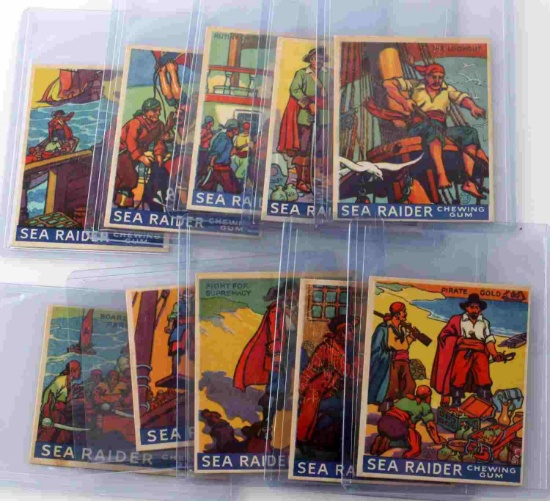 1933 R124 SEA RAIDER CHEWING GUM CARD LOT OF TEN