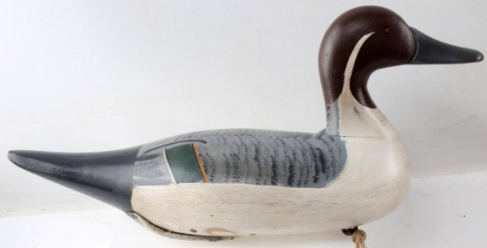 SIGNED CHESAPEAKE BAY PINTAIL DRAKE DUCK DECOY