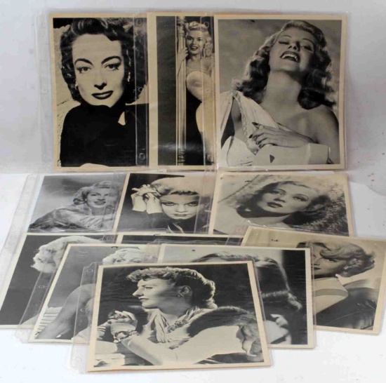 1940S CELEBRITY PRESS PHOTOGRAPH LOT OF 12