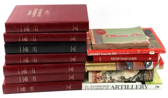 VINTAGE FIREARM AND MILITARY BOOK LOT 13 BOOKS