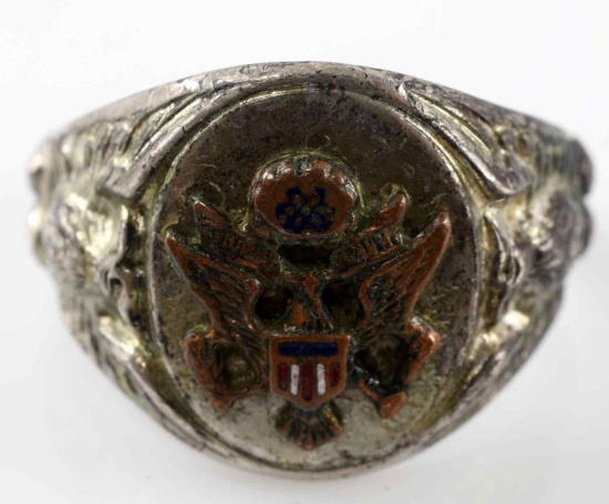 WWII ERA US ARMY AIR FORCE STERLING SILVER RING