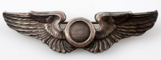 WWII US AIR FORCE AIRCRAFT OBSERVER WING BADGE