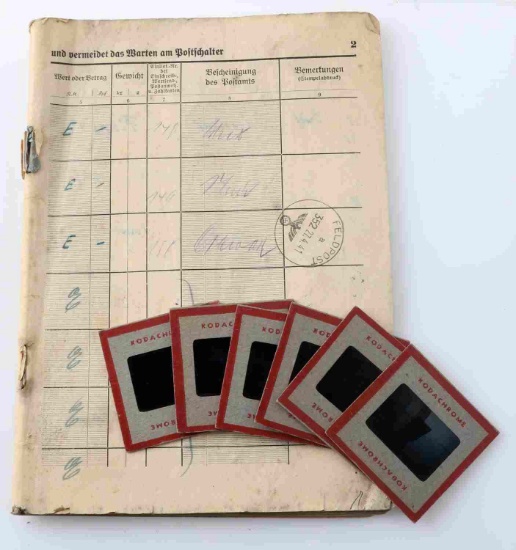 WWII GERMAN FELDPOST DOCUMENTS & PHOTO SLIDE LOT