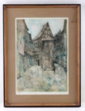 BERNARD GANTNER SIGNED AND FRAMED LITHOGRAPH