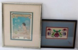 2 FRAMED PIECES OF COLORFUL ARTWORK PRINT