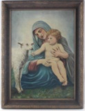 20TH CENTURY MADONNA & CHILD OIL ON BOARD
