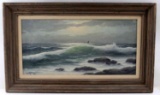 OIL ON CANVAS PAINTING OF THE OCEAN CO. SCHIPPER