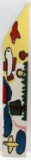 ENAMEL ON BOARD FOLK ART ROSIE LEE LIGHT PAINTING