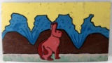 HOSEA LIGHT FOLK OUTSIDER ART ACRYLIC ON BOARD