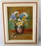 KATHY BOWENS FRAMED FLOWERS IN VASE SITLL LIFE