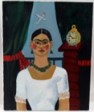 FOLK ART AFTER TIME FLIES BY FRIDA KAHLO UNFRAMED