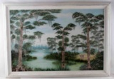 OIL ON CANVAS PAINTING IN HIGHWAYMEN STYLE SIGNED