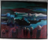 COLLEEN NEWPORT STEVENS ABSTRACT ACRYLIC ON CANVAS