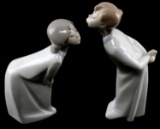 LLADRO ONE KISS BOY & GIRL PORCELAIN FIGURINES