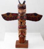 1965 DATED AND SIGNED ALASKA NATIVE TOTEM POLE