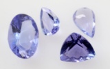 4 TANZANITE LOOSE STONES VARIOUS SHAPES 2.5 TCW
