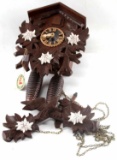 CARVED STYLE SCHWARZWALDER CUCKOO 1 DAY CLOCK
