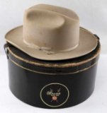 VINTAGE MENS STETSON HAT SIZE 7 IN ORIGINAL BOX