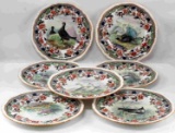 WT COPELAND & SONS GAME BIRD ANTIQUE DINNER PLATES
