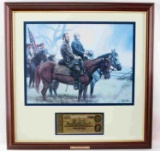 JACKSON AND LEE PRINT W GENUINE CONFEDERATE NOTE